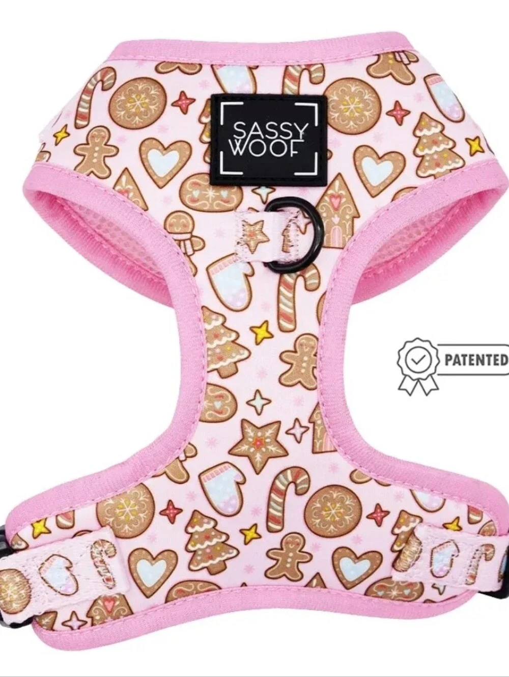 Sassy Woof Pink Christmas Harness